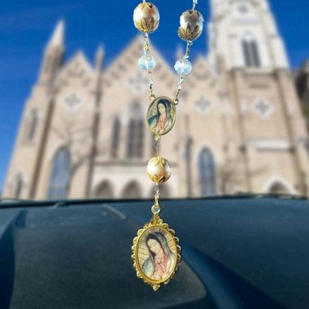 Crystal Beads Car Rosary for Mirror