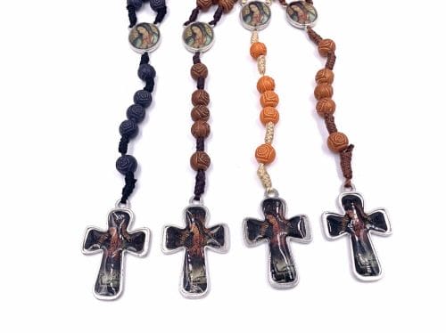 Guadalupe Wooden Floral Rosary Beads For Women