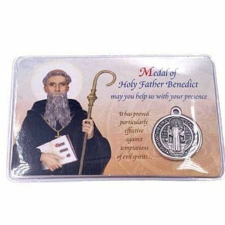 St. Benedict Medal Prayer Card for Protection