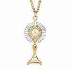 Gold Over Sterling Silver Two-Tone Monstrance Pendant