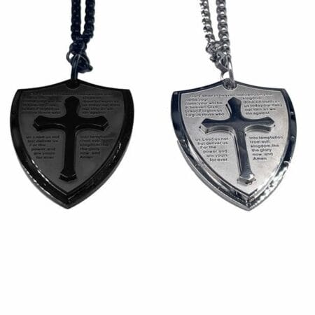 Stainless Steel Armor of God Shield with Lord's Prayer