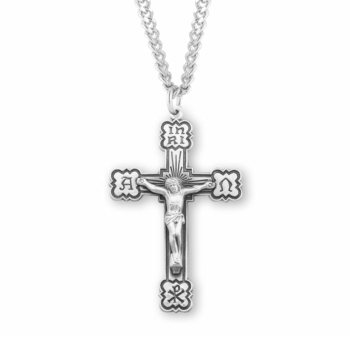 Alpha and 2024 omega cross necklace