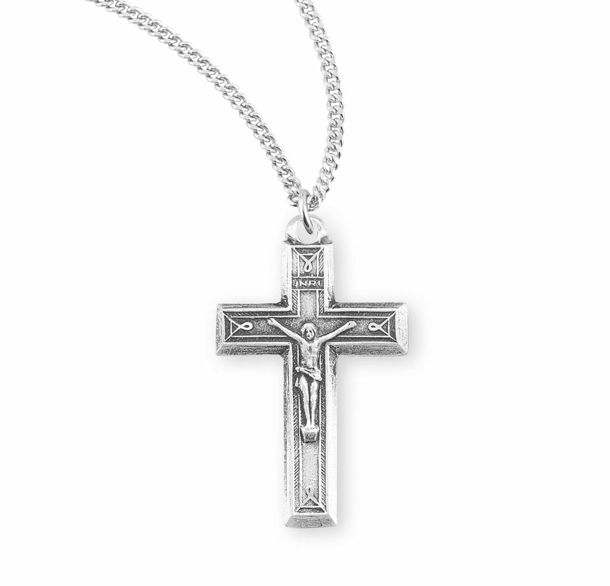 Engraved Sterling Silver Crucifix