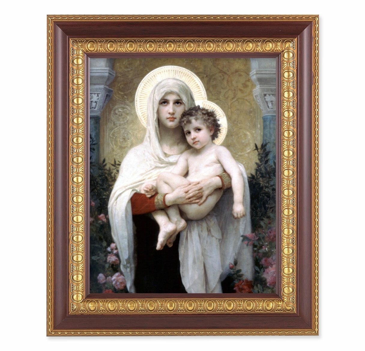 Madonna and Child Cherry Gold Framed Art