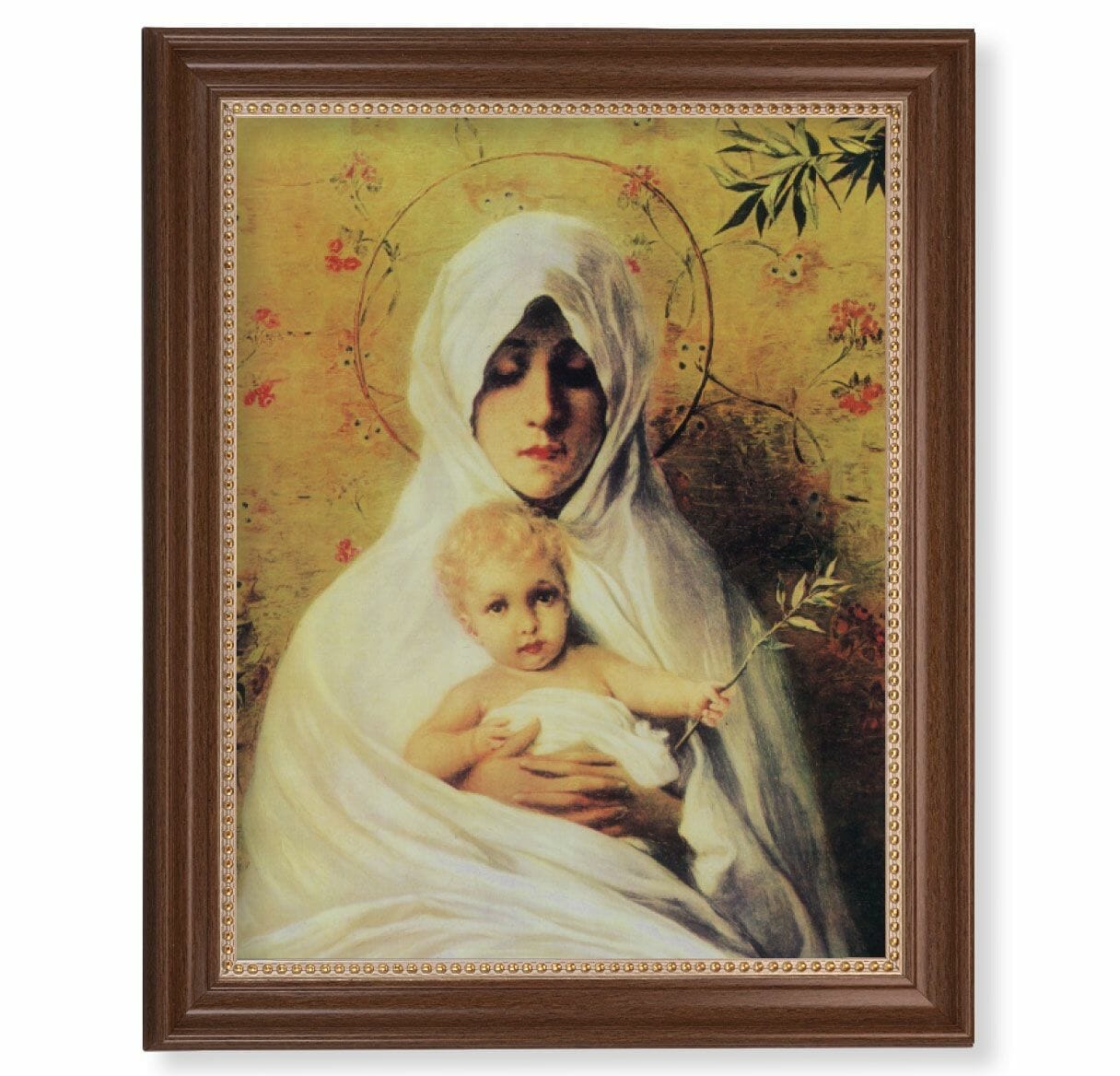 Our Lady of the Palm Dark Walnut Framed Art - Buy Religious Catholic Store