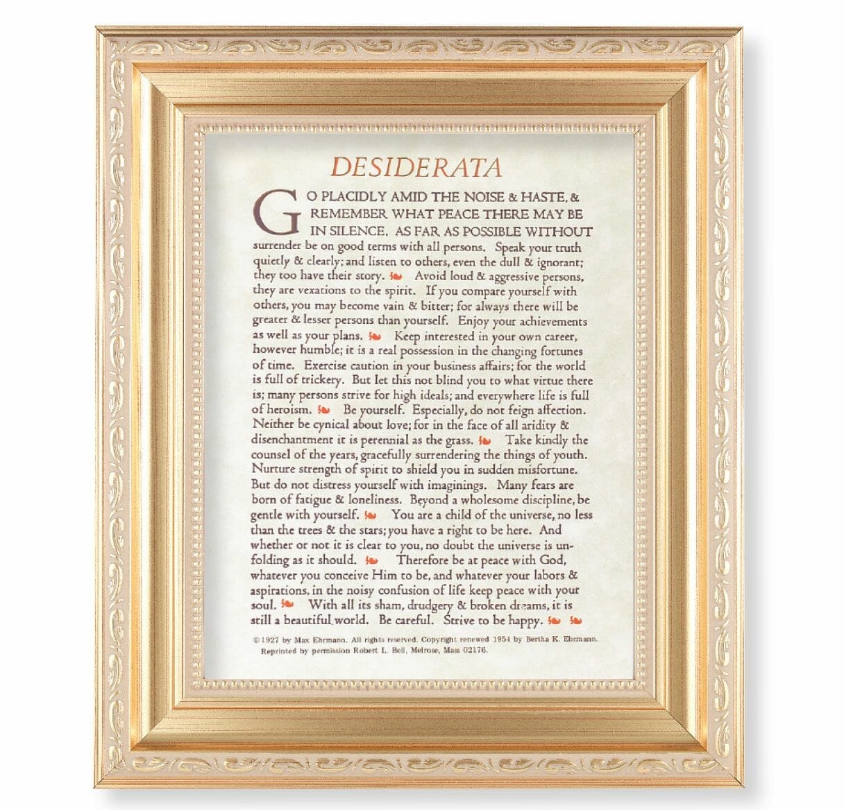 Desiderata Gold Framed Art