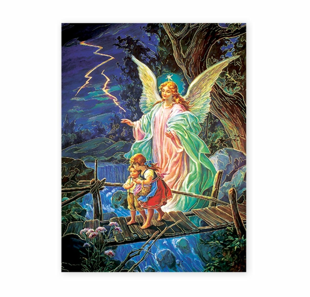 Guardian Angel Italian Lithograph - Buy Religious Catholic Store