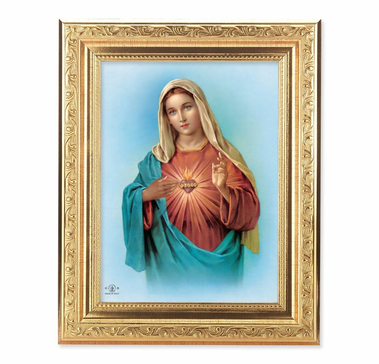 Immaculate Heart of Mary Antique Gold Framed Art - Buy Religious ...