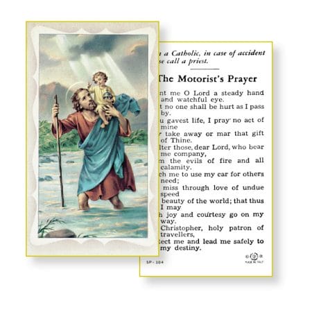 Saint Christopher Prayer Card - 100 pack