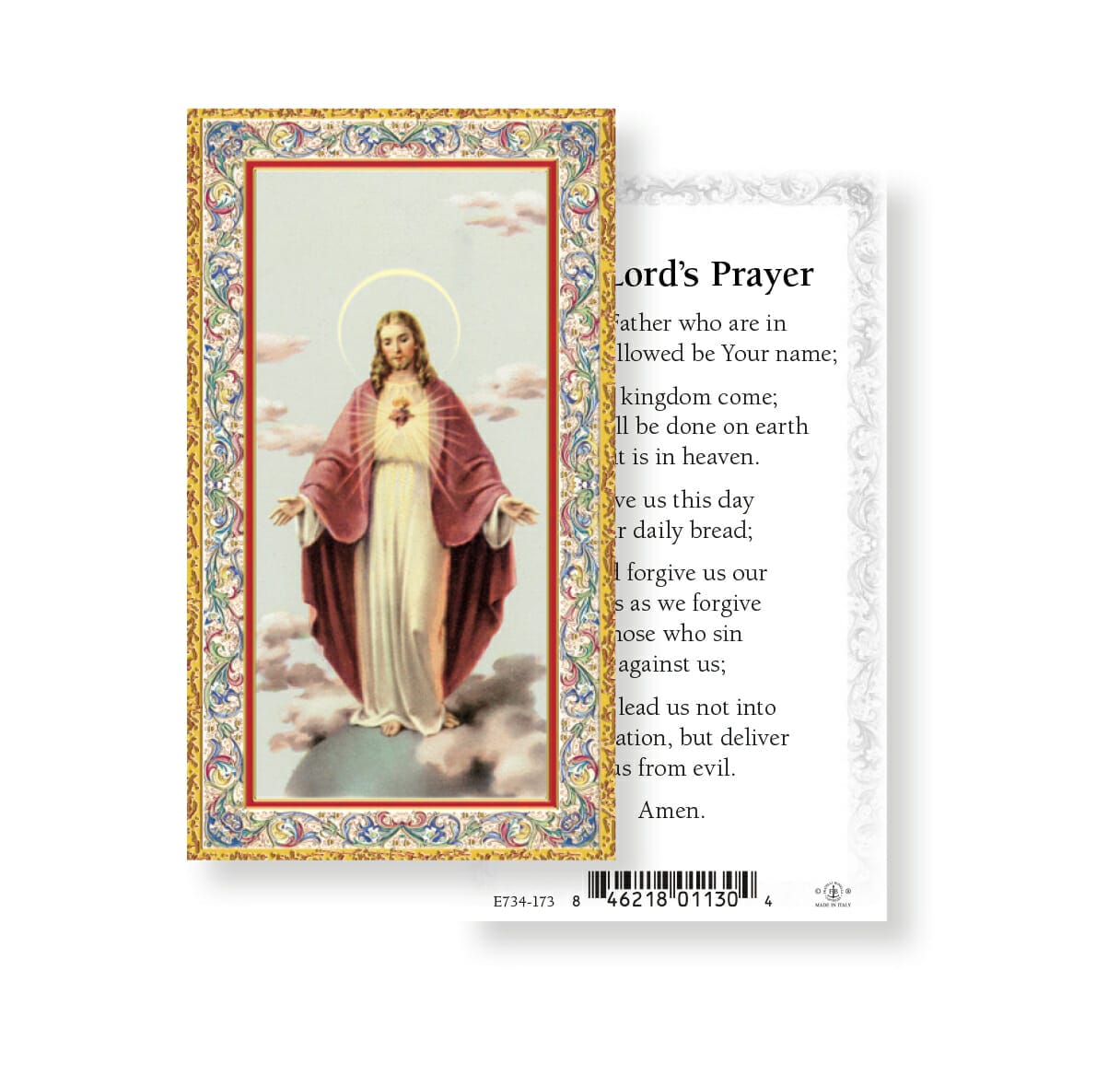 The Lord's Prayer Gold-Stamped Holy Card - 100 Pack - Buy Religious ...