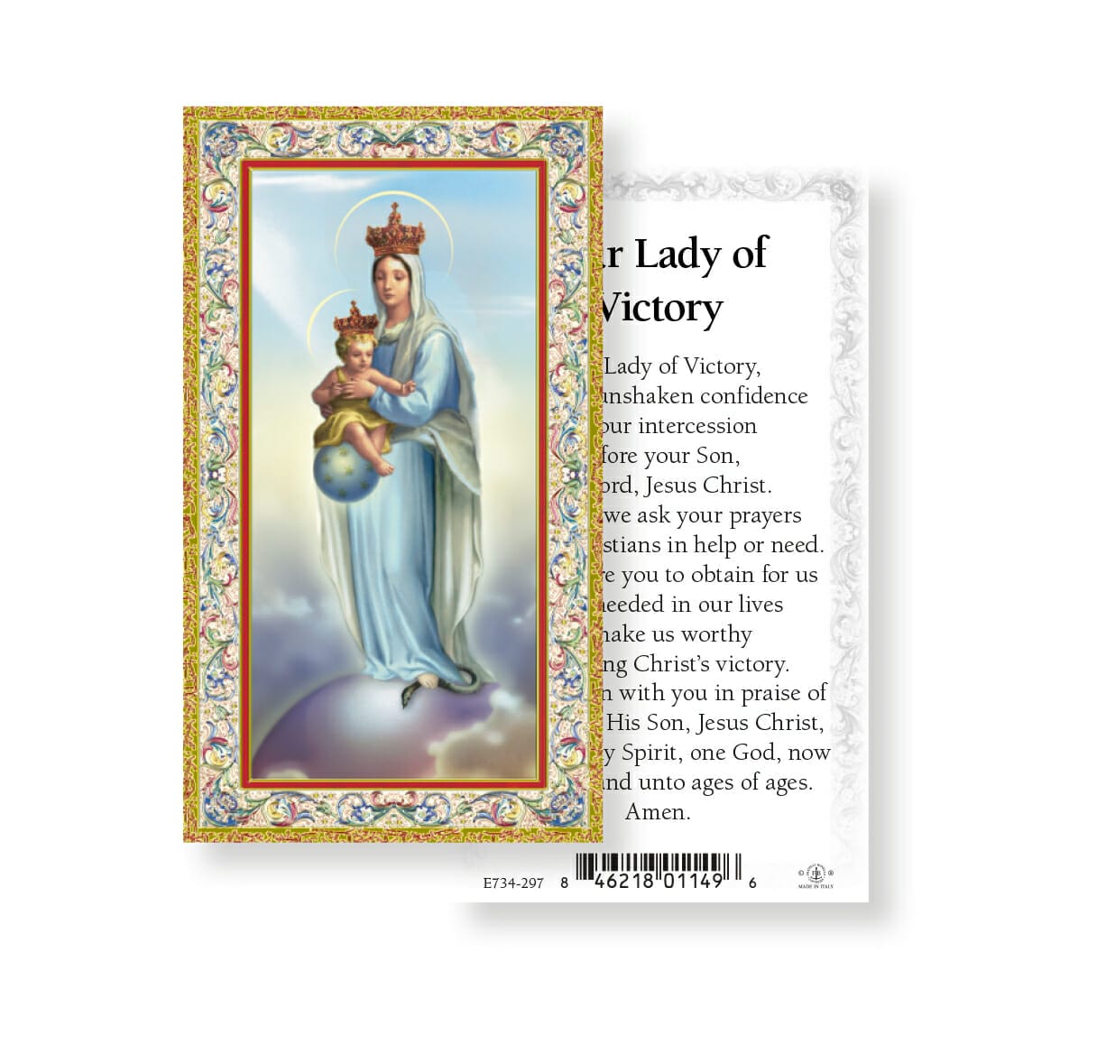 Our Lady Of Victory Gold-Stamped Holy Card - 100 Pack - Buy Religious ...