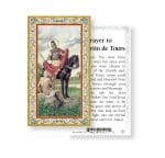 Saint Martin de Tours Gold-Stamped Holy Card - 100 Pack