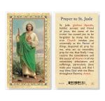 St. Jude - Prayer to St. Jude Gold-Stamped Laminated Holy Card - 25 Pack