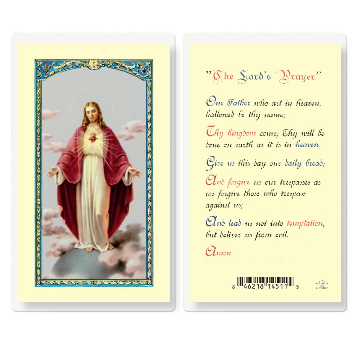 Lord's Prayer Laminated Holy Card - 25 Pack