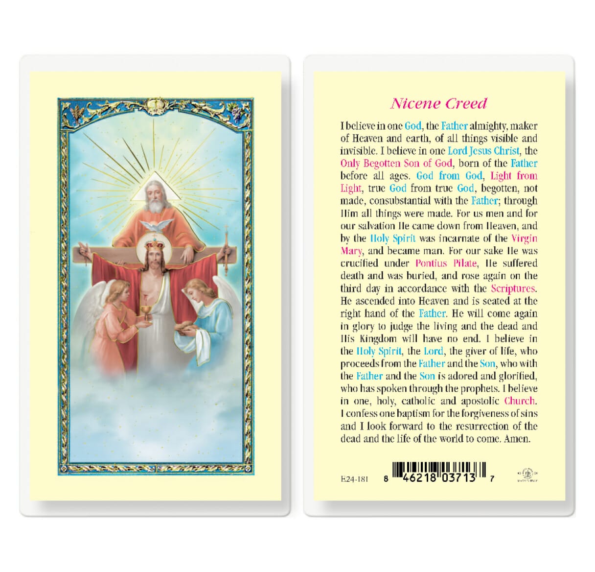 Nicene Creed Laminated Holy Card - 25 Pack