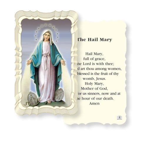 Hail Mary Catholic Holy Card