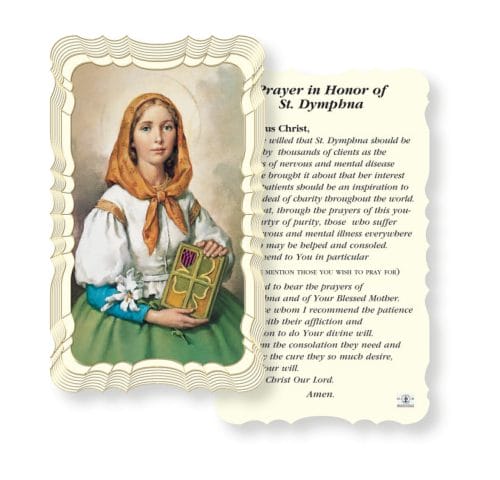 Saint Dymphna Prayer Card - 50 Pack