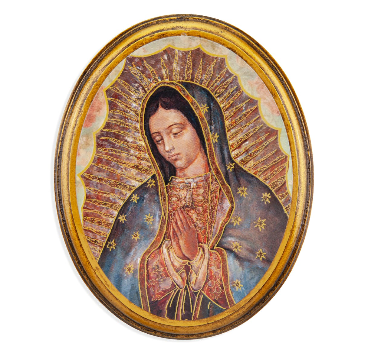Our Lady of Guadalupe Bust Antiqued Wood Plaque - Buy Religious ...