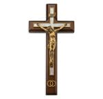 10"  Walnut Cross Wedding Crucifix