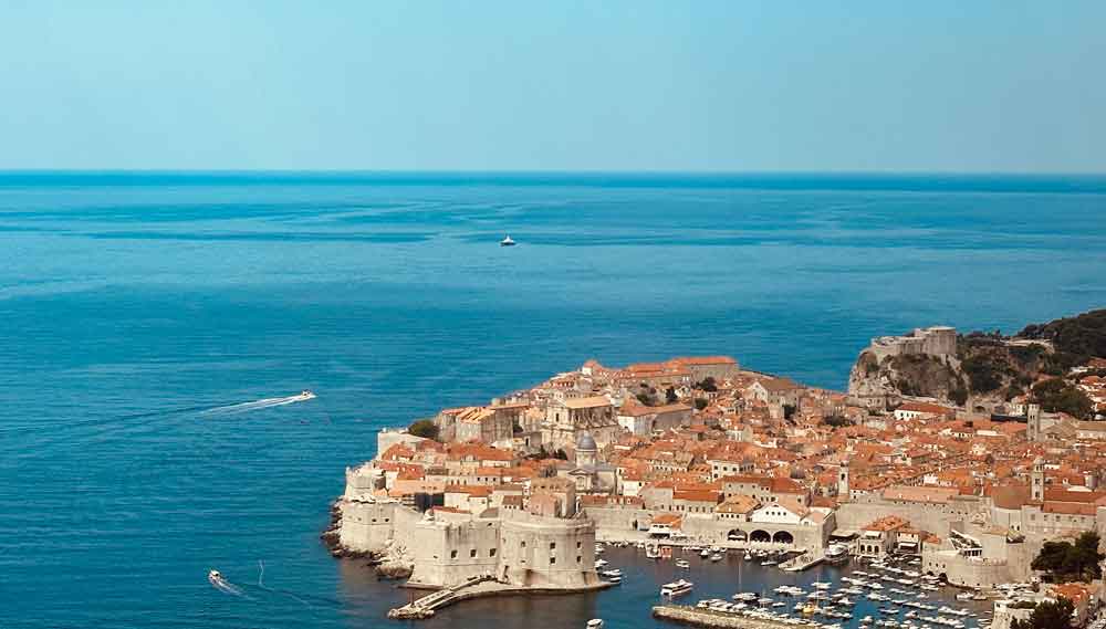 View of Dubrovnik Old City from high above